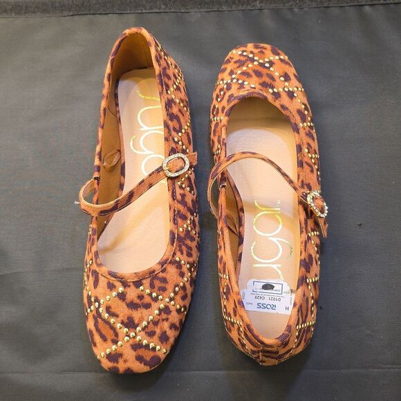 BRAND NEW SUGAR LEOPARD PRINT WOMEN MARY JANE FLAT - Picture 9 of 16